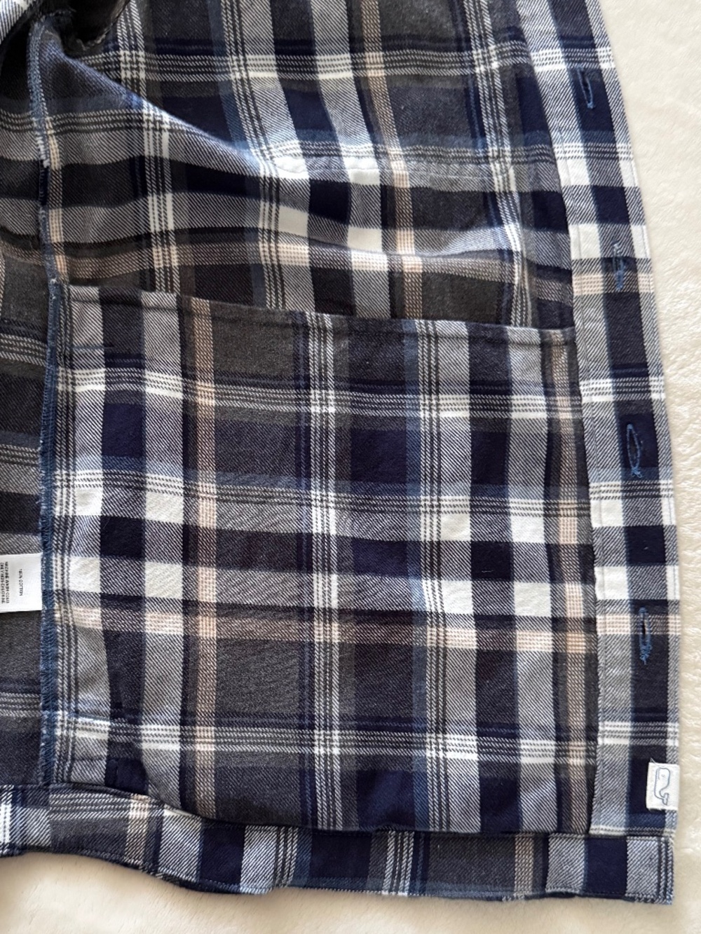 Vineyard Vines 100% Cotton Flannel Plaid Classic Shirt Jacket Size XS - Picture 6 of 6